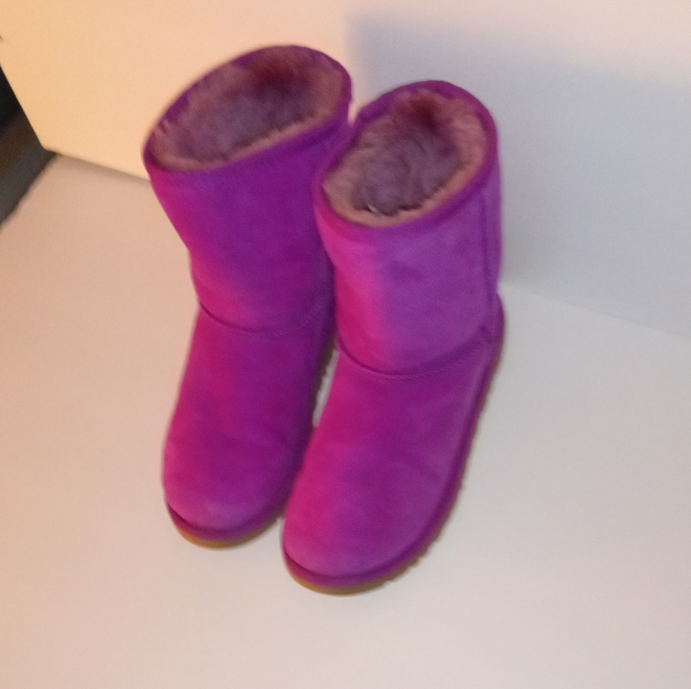 Ugg Boots *Rare* Raspberry With Raspberry Fleece … - image 5
